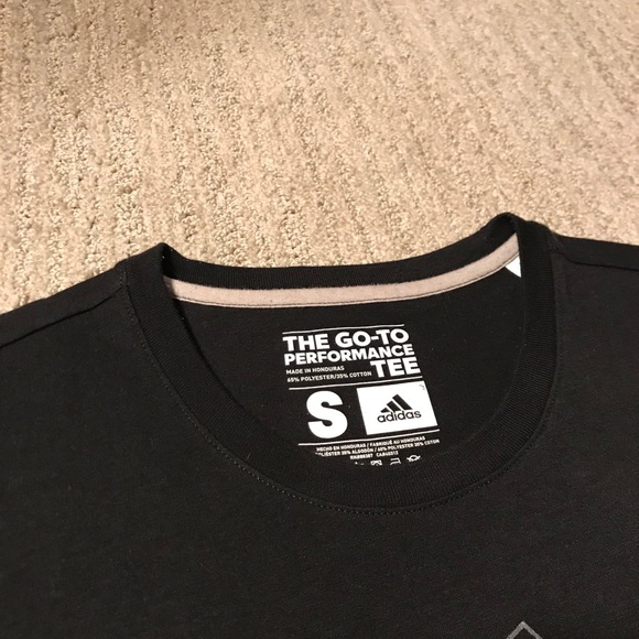 Women’s Black & Silver Outline Adidas Graphic T-Shirt In Size Small - Picture 7 of 10